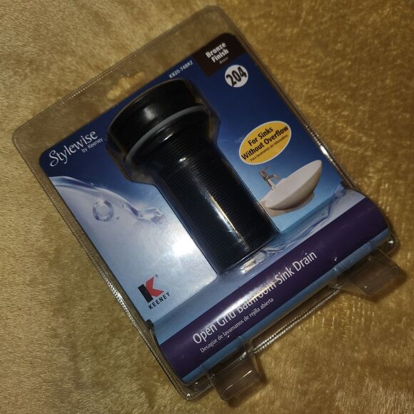 Keeney K820-74BRZ Universal Open Grid Bathroom Sink Drain Bronze Finish - Picture 6 of 7